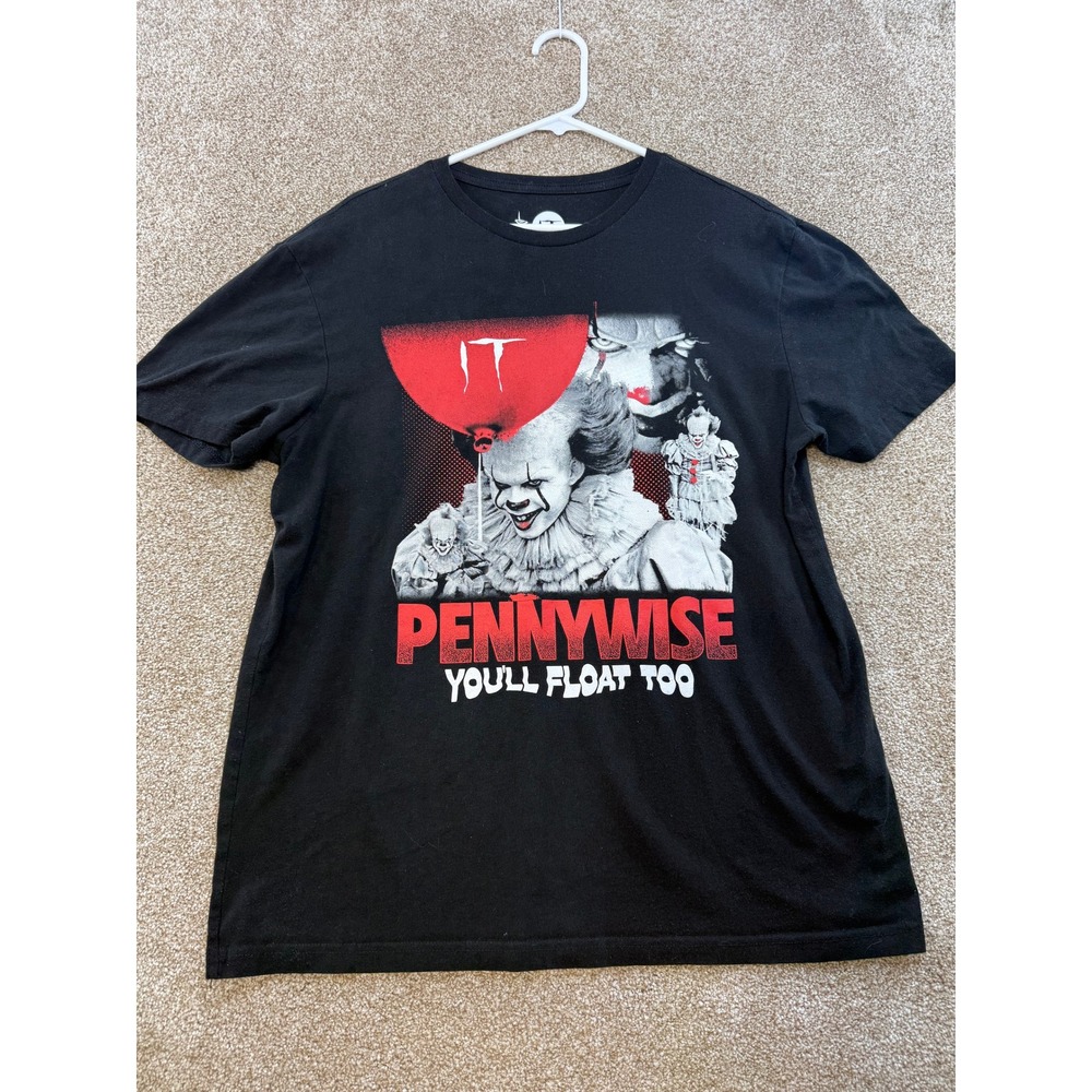 Hybrid Apparel IT Pennywise‎ Youll Float Too Mens T-Shirt Black L Movie Horror